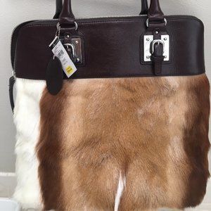 NEW Wilson's African Springbok fur hand bag